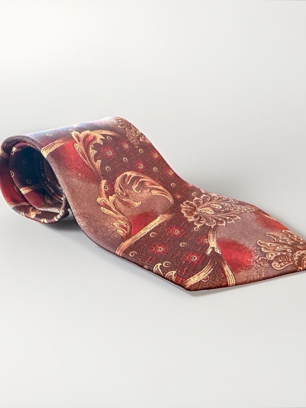 63” extra long 100% silk Stafford Paisley Tie